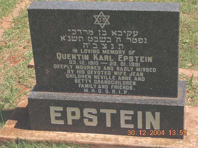 EPSTEIN Quentin Karl 1910-1991