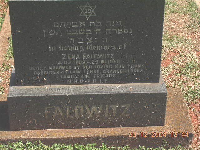 FALOWITZ Zena 1908-1990
