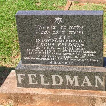 FELDMAN Freda 1912-2005