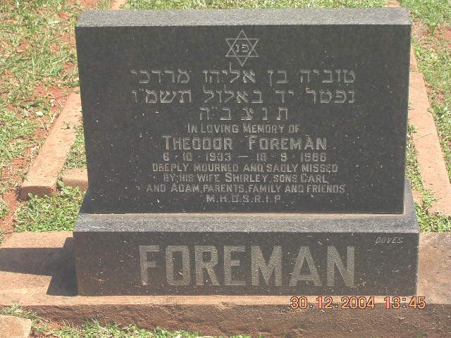 FOREMAN Theodor 1933-1988