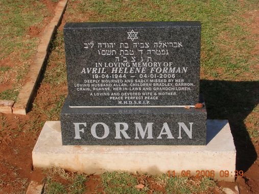 FOREMAN Avril Helene 1944-2006