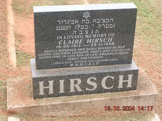 HIRSCH Claire 1913-1998