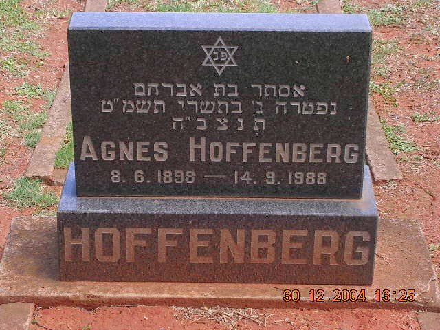 HOFFENBERG Agnes 1898-1988