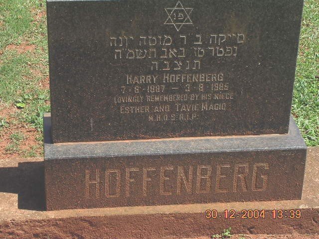 HOFFENBERG Harry 1887-1985
