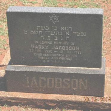 JACOBSON Harry 1902-1988