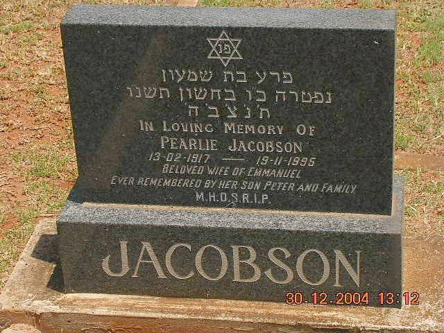 JACOBSON Pearlie 1917-1995