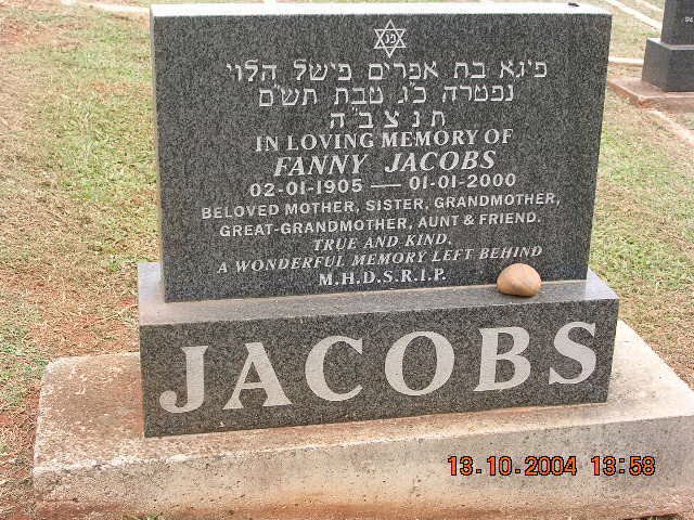 JACOBS Fanny 1905-2000
