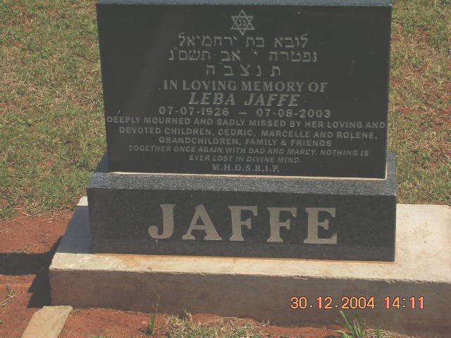 JAFFE Leba 1926-2003