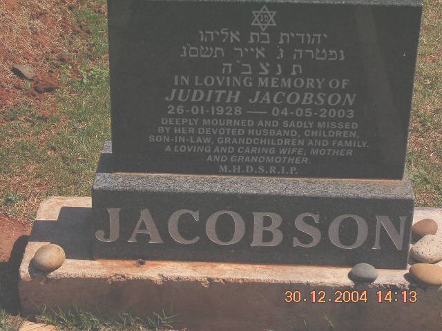 JACOBSON Judith 1928-2003