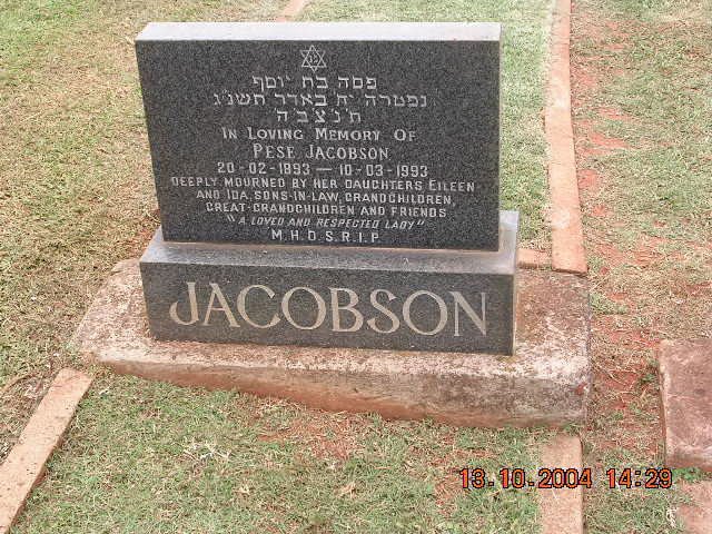 JACOBSON Pese 1893-1993