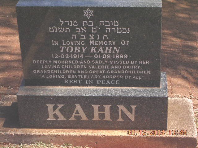 KAHN Toby 1914-1999