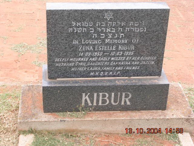 KIBUR Zena Estelle 1950-1995