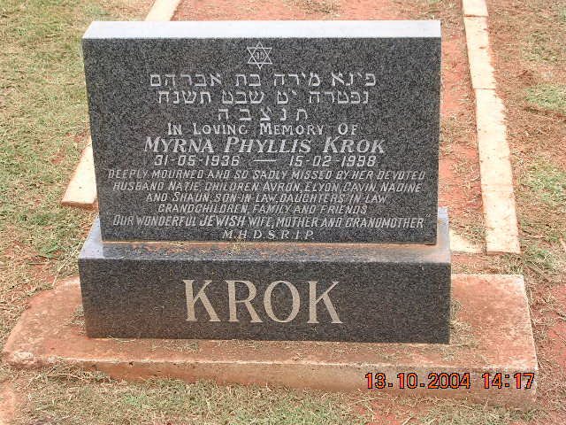 KROK Myrna Phyllis 1936-1998