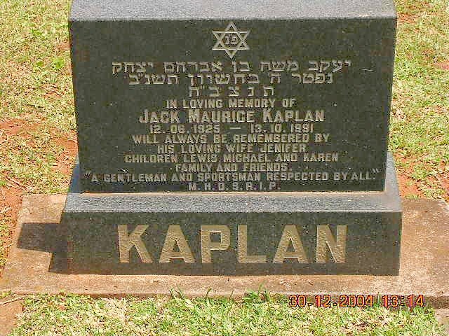 KAPLAN Jack Maurice 1925-1991