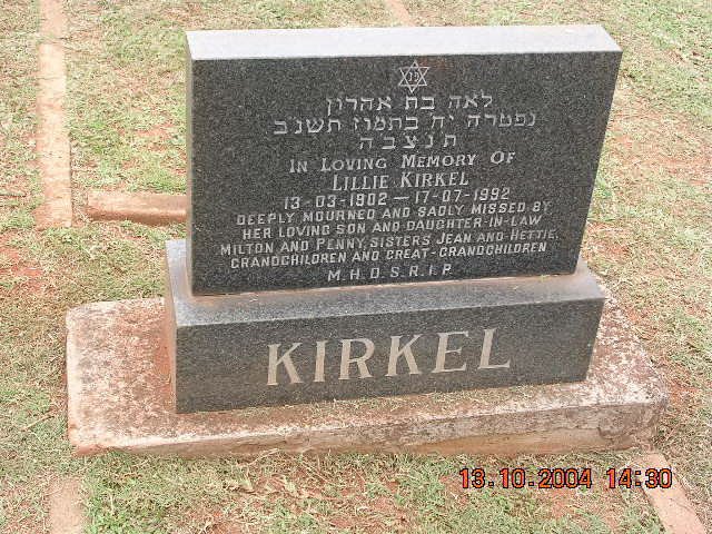 KIRKEL Lillie 1902-1992