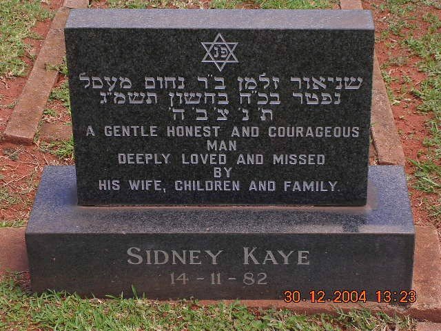 KAYE Sidney -1982