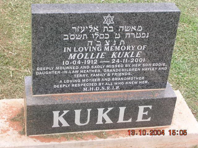 KUKLE Mollie 1912-2001