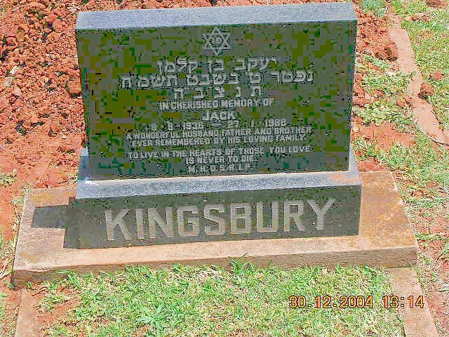 KINGSBURY Jack 1936-1988