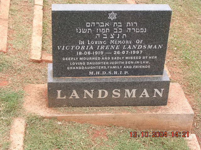 LANDSMAN Victoria Irene 1919-1997