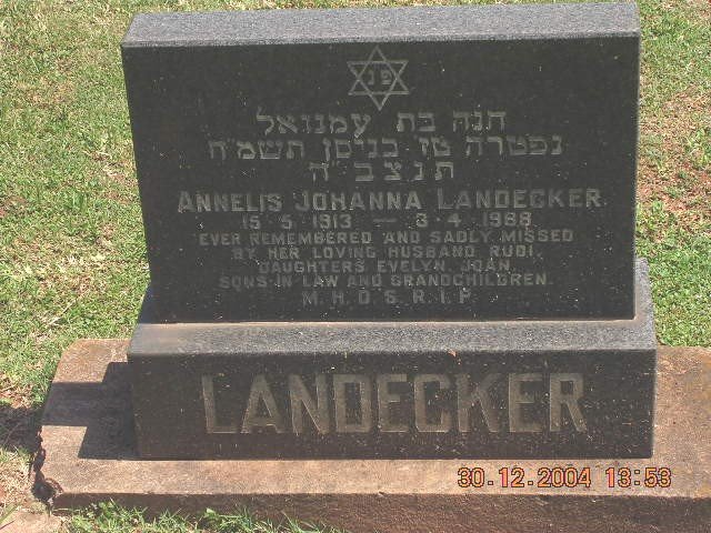 LANDECKER Annelis Johanna 1913-1988