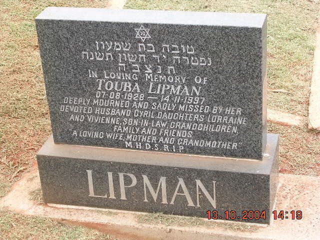 LIPMAN Touba 1928-1997