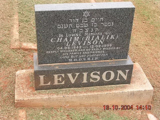 LEVISON Chaim 1942-1999