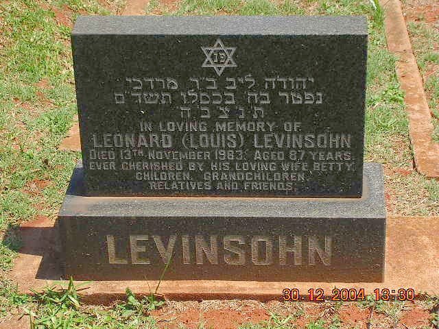 LEVINSOHN Leonard -1983