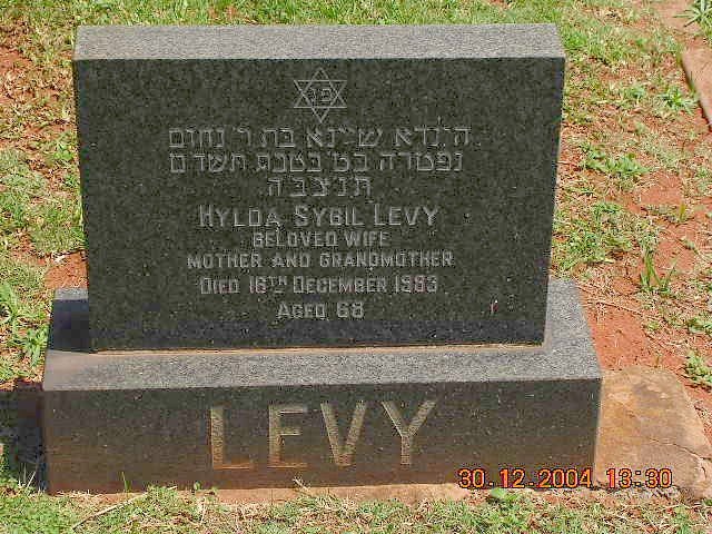 LEVY Hylda Sybil -1983