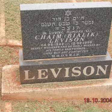LEVISON Chaim 1942-1999