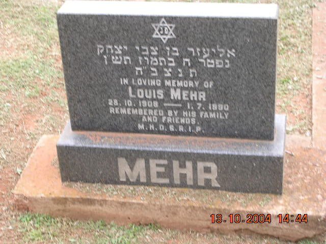 MEHR Louis 1908-1990