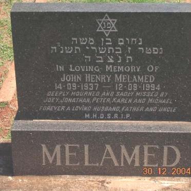 MELAMED John Henry 1937-1994