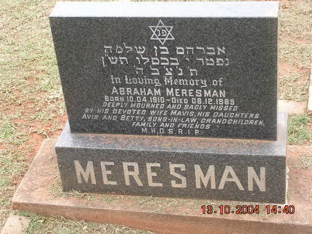 MERESMAN Abraham 1910-1989