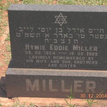 MILLER Hymie Eddie 1924-1989