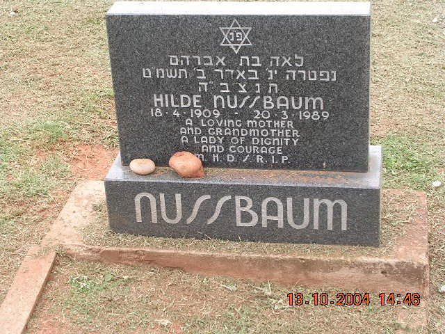 NUSSBAUM Hilde 1909-2989
