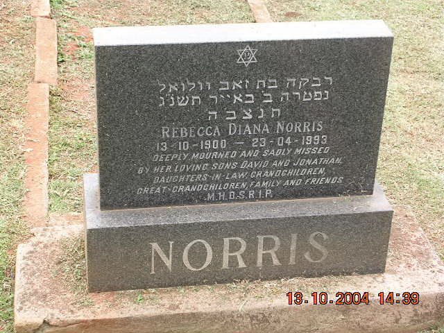 NORRIS Rebecca Diana 1900-1993