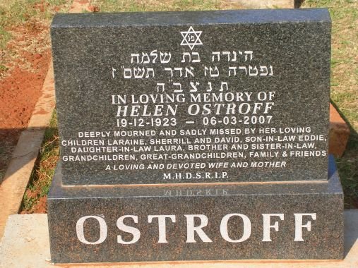 OSTROFF Helen 1923-2007