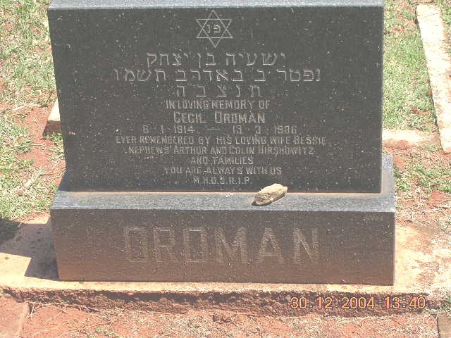 ORDMAN Cecil 1914-1996