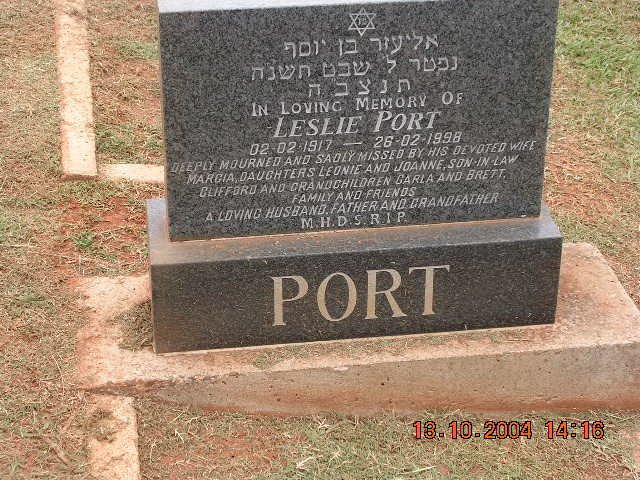 PORT Leslie 1917-1998