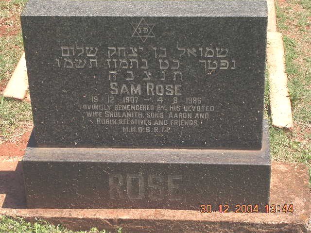 ROSE Sam 1907-1986