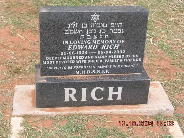 RICH Edward 1924-2002