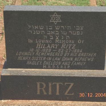 RITZ Hilary 1929-1994
