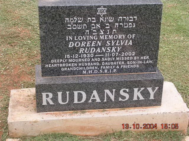 RUDANSKY Doreen Sylvia 1930-2002