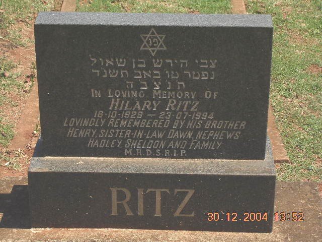 RITZ Hilary 1929-1994