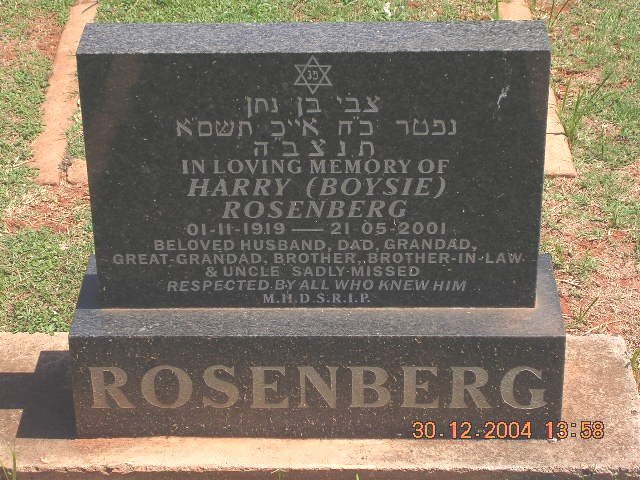 ROSENBERG Harry 1919-2001