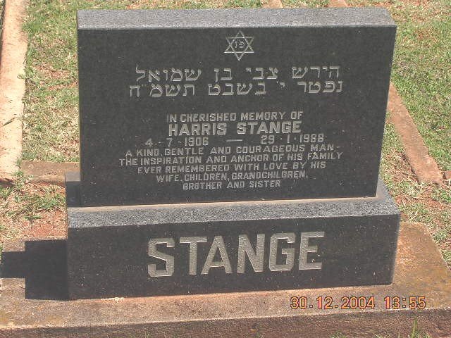 STANGE Harris 1906-1988