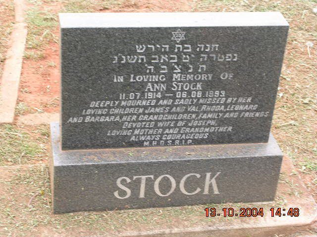 STOCK Ann 1914-1993