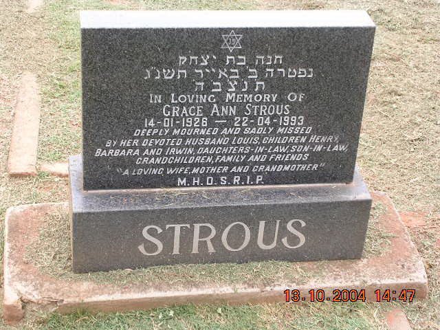 STROUS Grace Ann 1926-1993