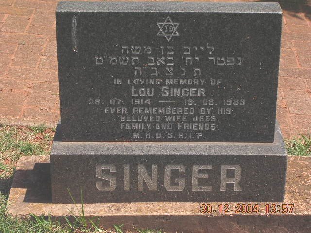 SINGER Lou 1914-1939
