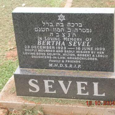 SEVEL Bertha 1923-1999