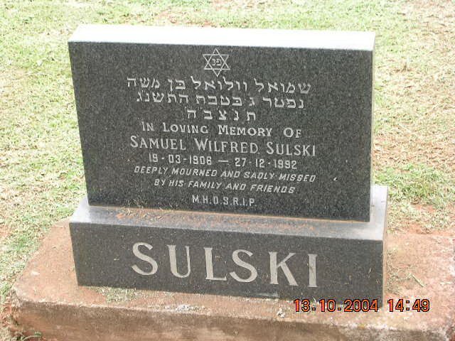 SULSKI Samuel Wilfred 1906-1992
